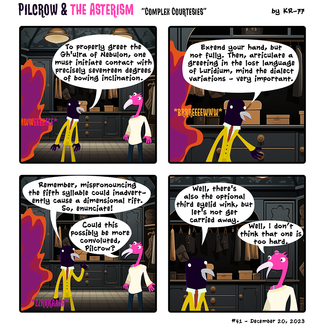 #41: Complex Courtesies. Published December 20, 2023